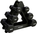 Tunturi gewichten - halterset - dumbbell set - neopreen dummbbells - 1 t/m 3kg - 3 paar - incl. gratis fitness app