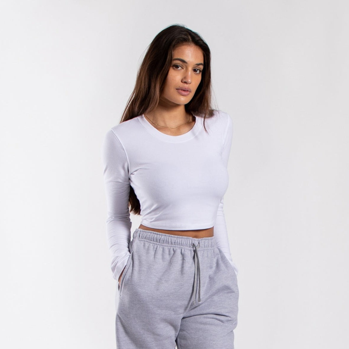 Bawełniana koszulka z długim rękawem Baby Tee 4002