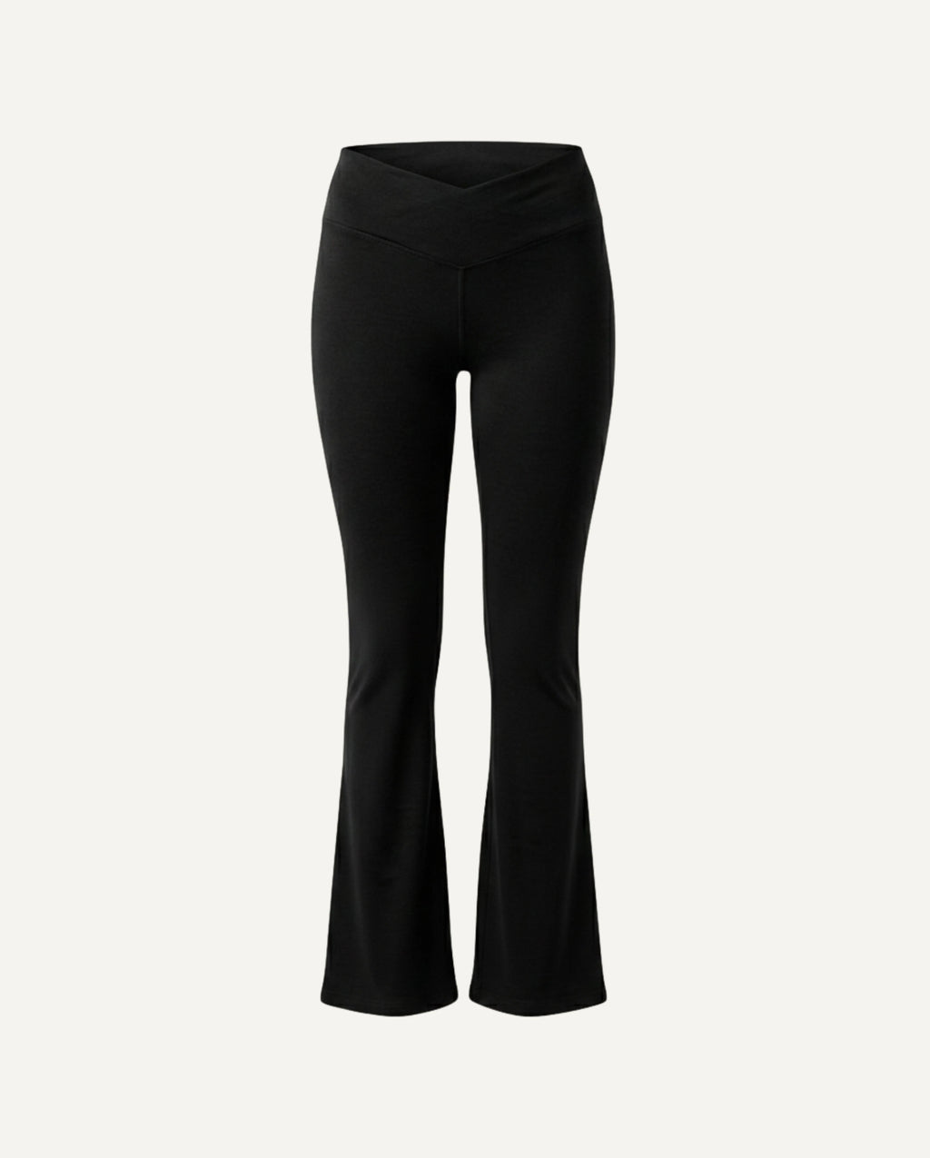 Merino Wool Flared Pants - Black