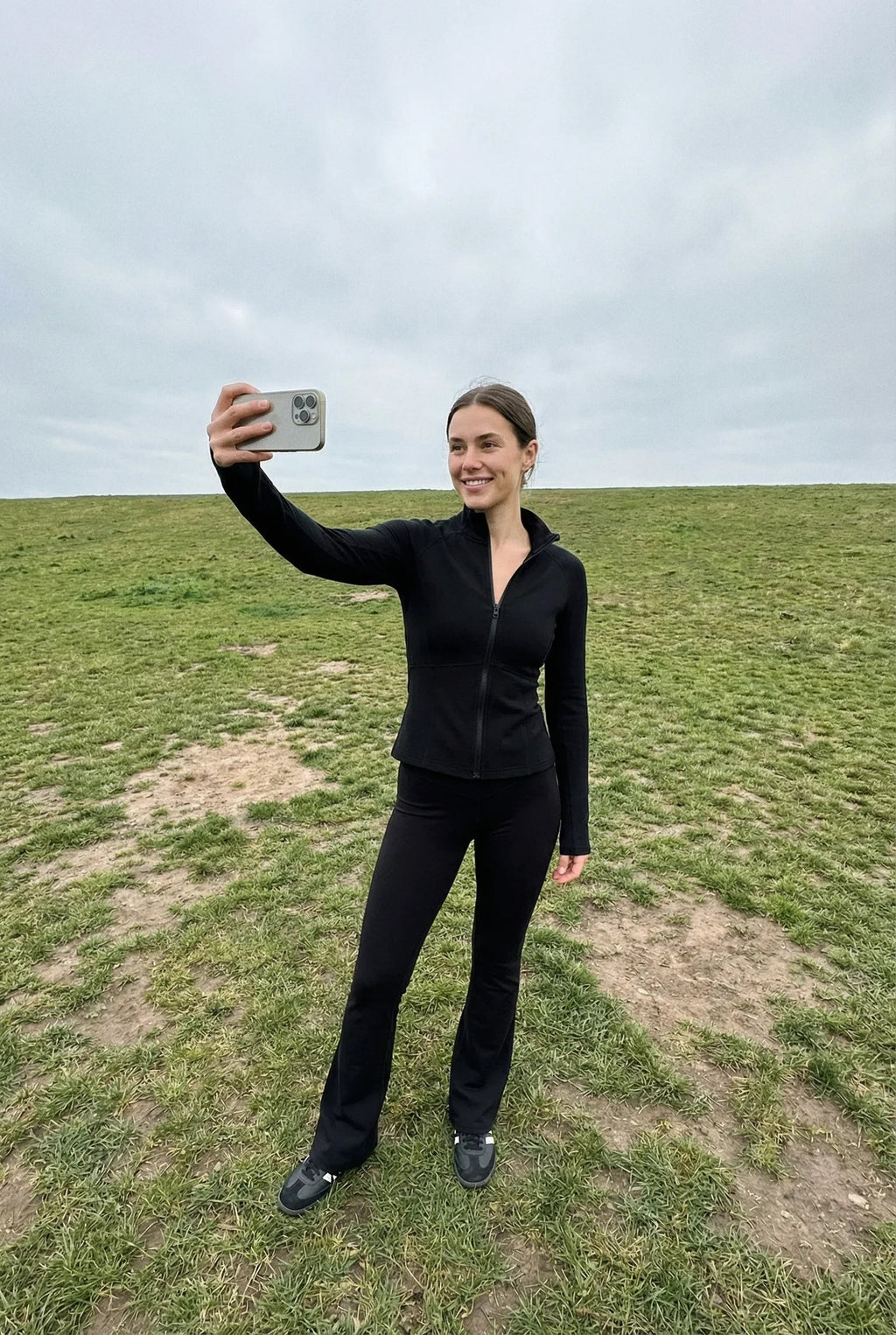 Merino Wool Zip Longsleeve – Black | Natural Training Layer