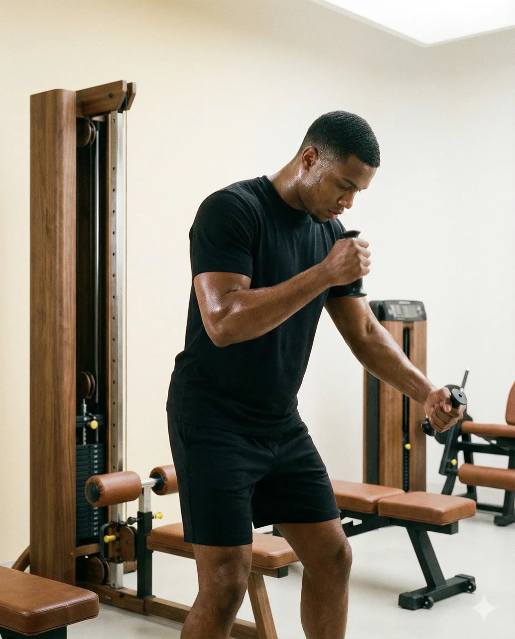 Men's Merino Wool Sports T-shirt - Black