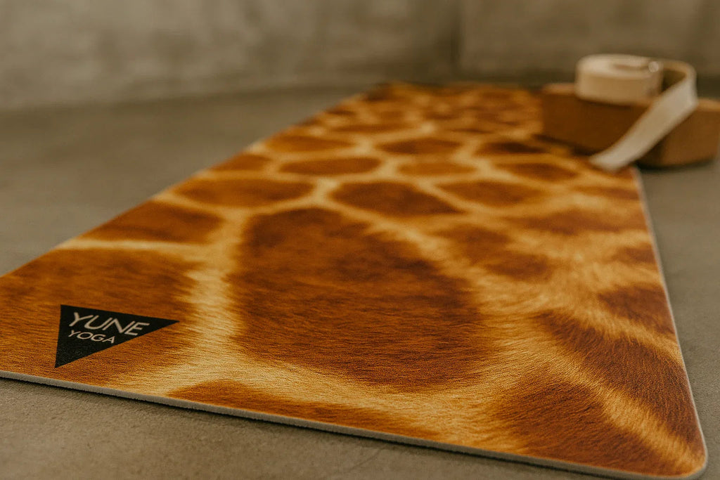 Giraffe Print Eco Yoga Mat – 6mm Support, Non-Slip Surface | Yune