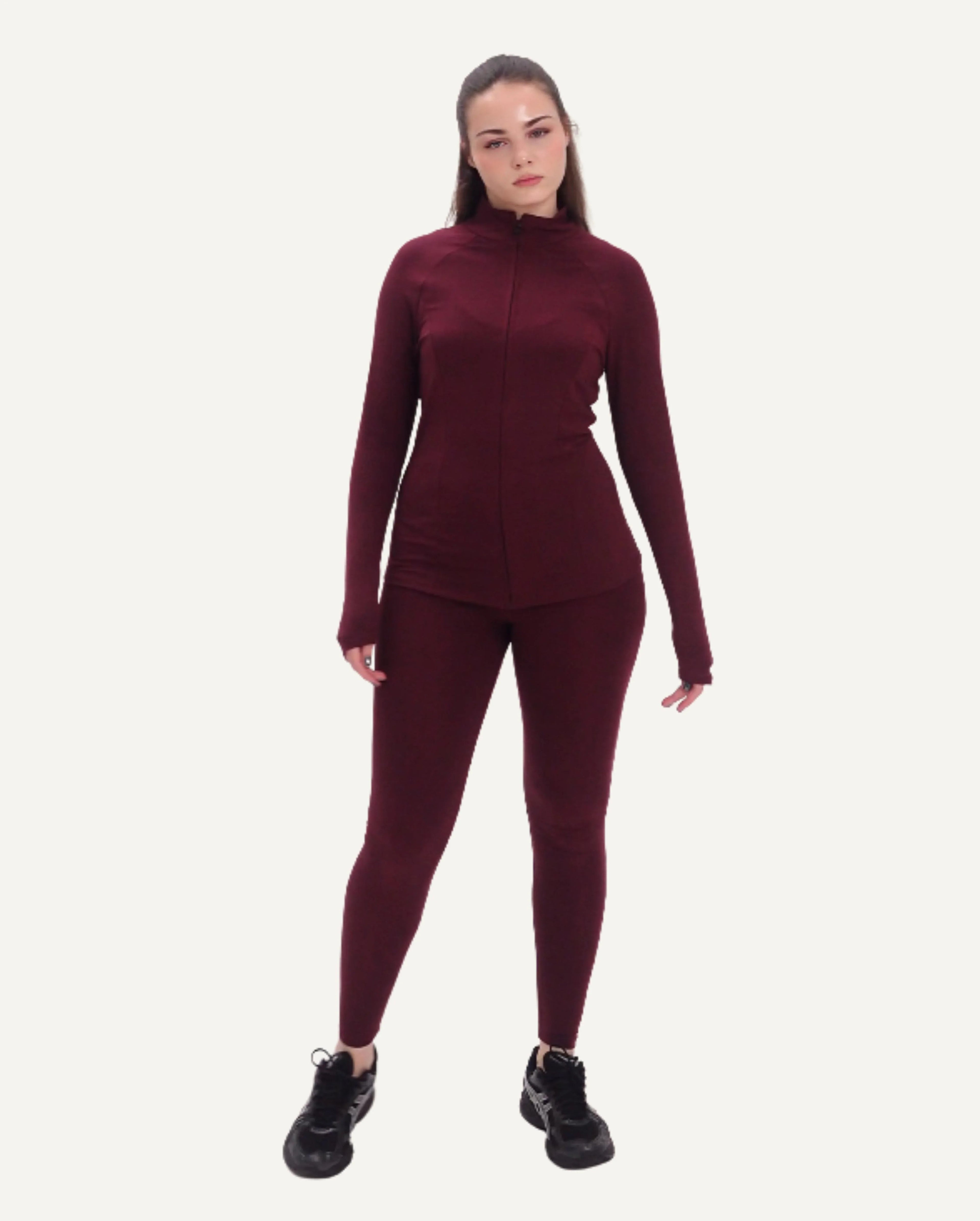 Women's Seacell Zip Longsleeve - Burgundy