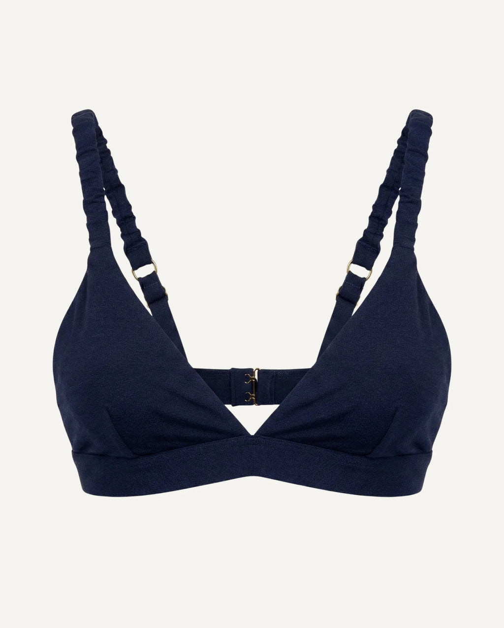 Merino Wool Bra – Dark Blue | Natural Wireless Support