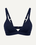Merino Wool Bra – Dark Blue | Natural Wireless Support