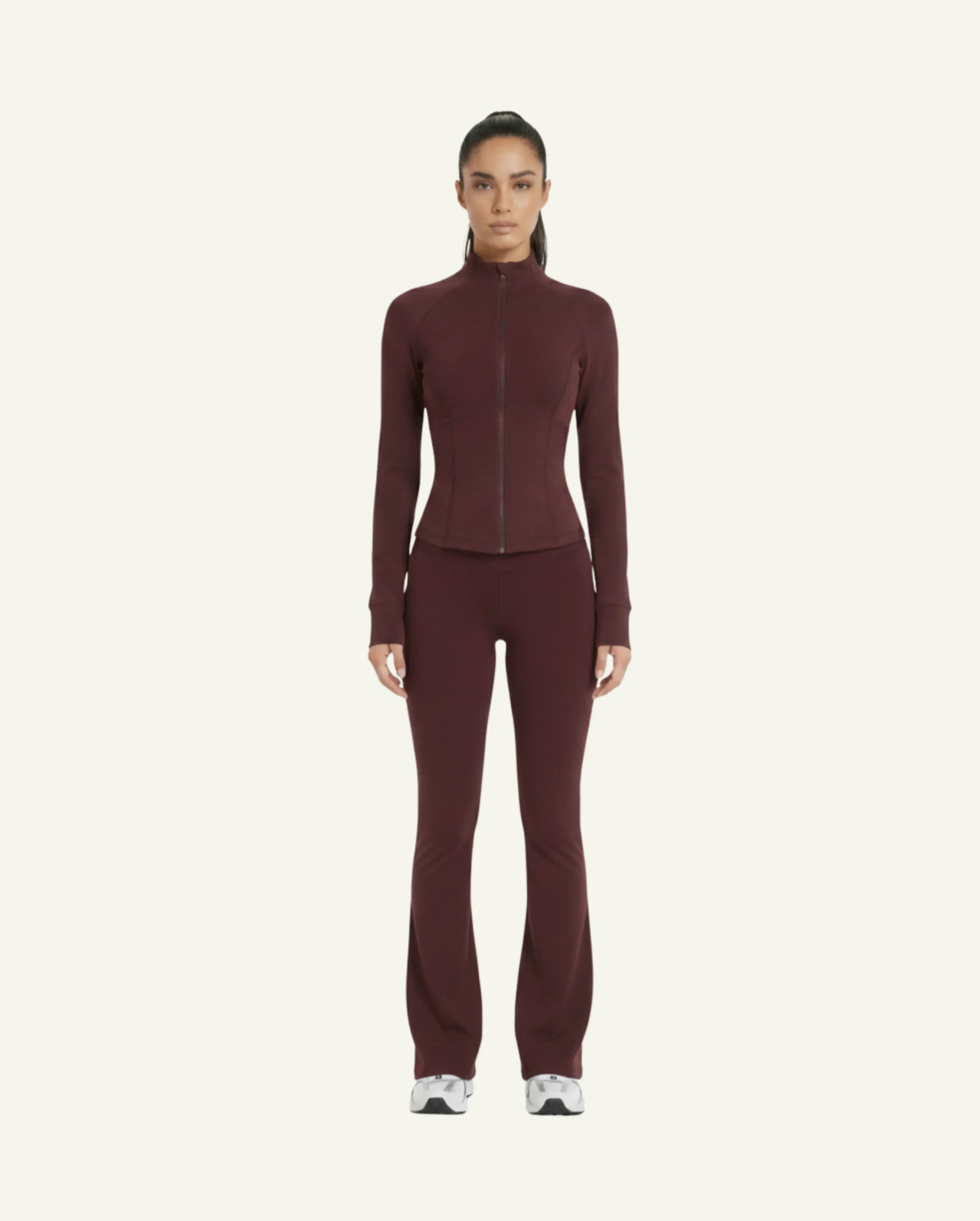 Women's Seacell Zip Longsleeve - Burgundy