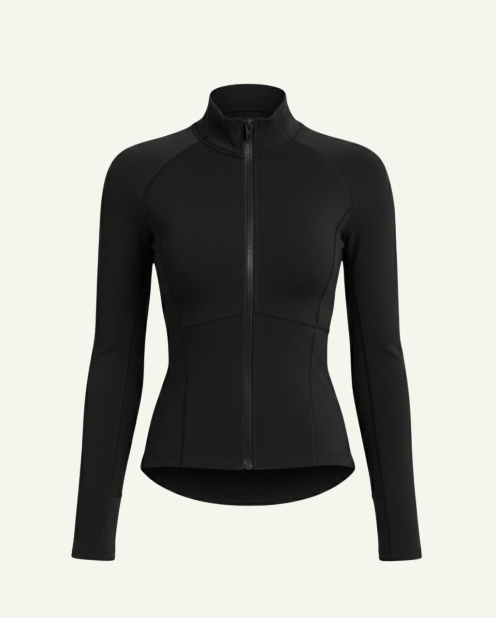 Merino Wool Zip Longsleeve – Black | Natural Training Layer