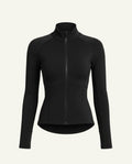 Merino Wool Zip Longsleeve – Black | Natural Training Layer
