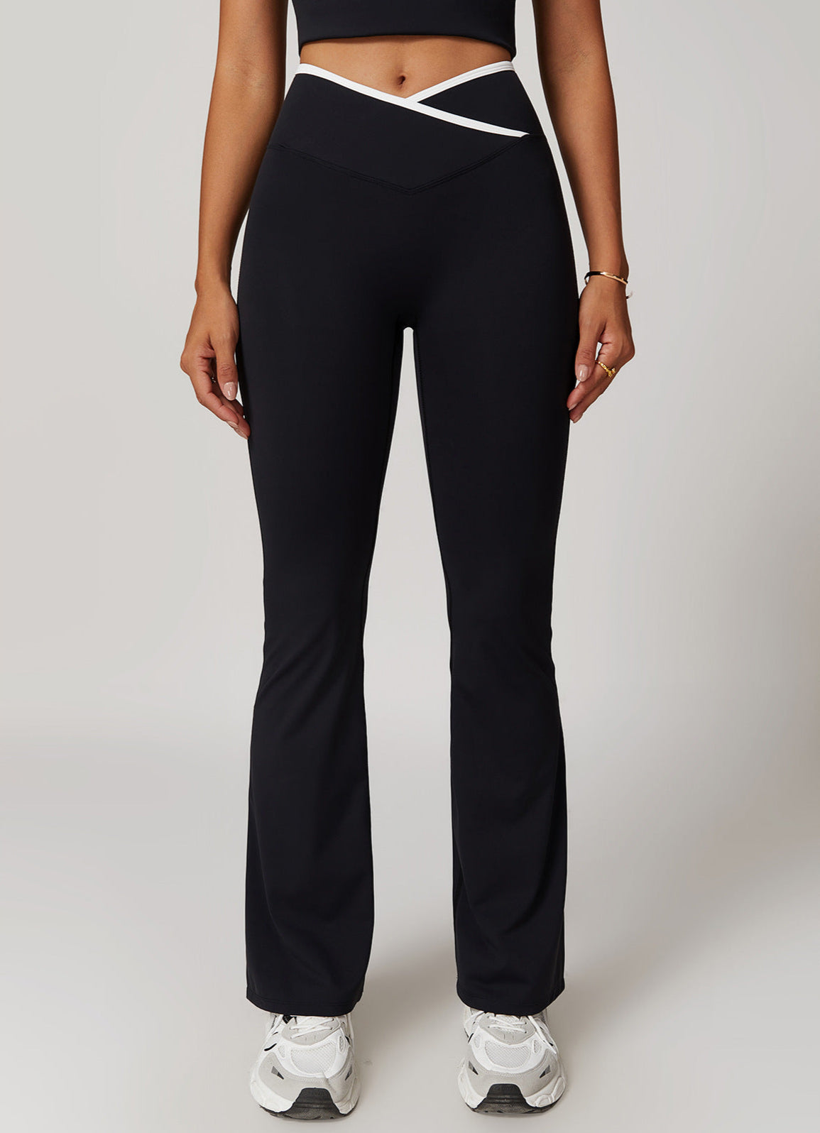 Legginsy z kontrastowym pasem Colorblock Barely-There