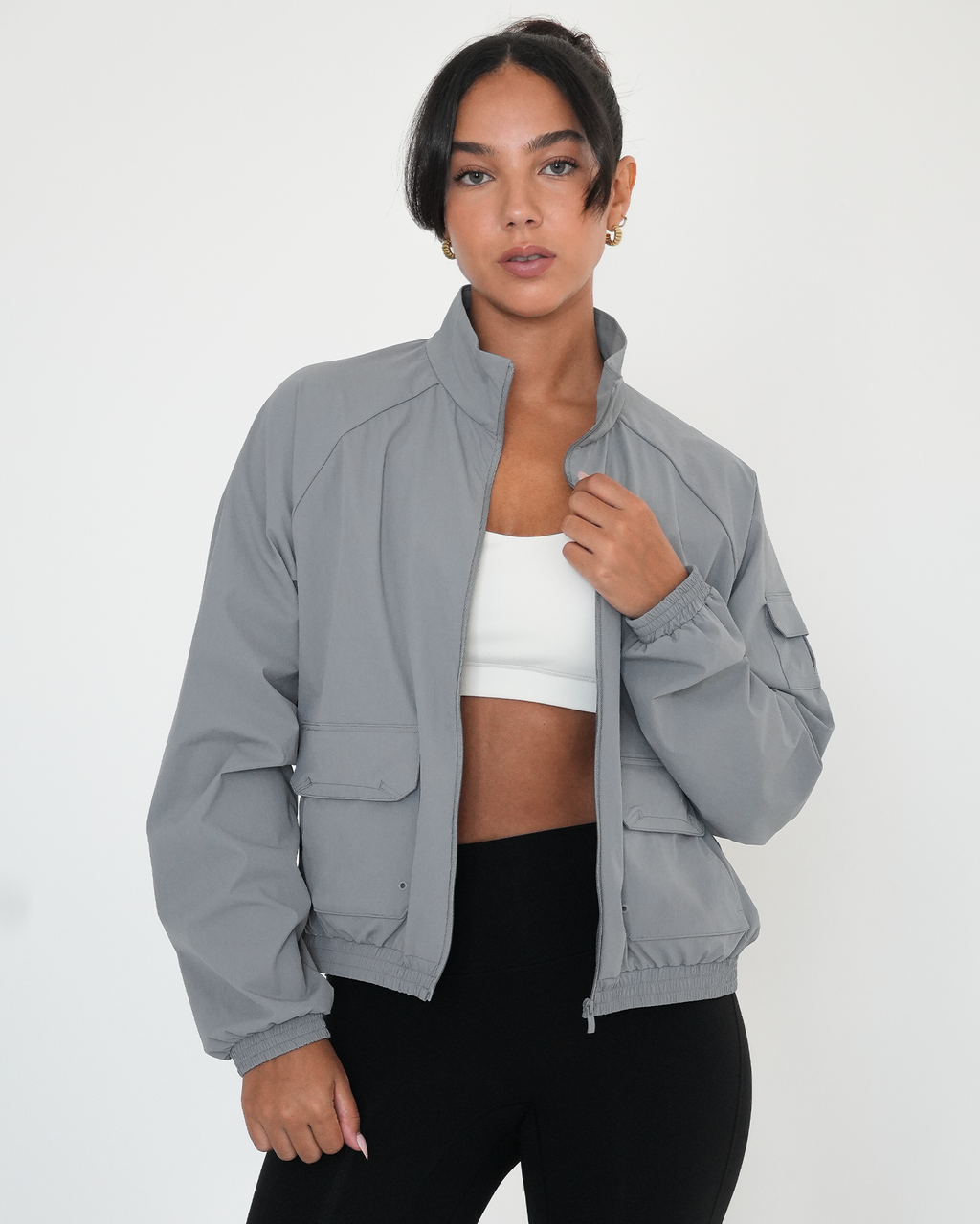 Cargo Nylon Windbreaker Jacket