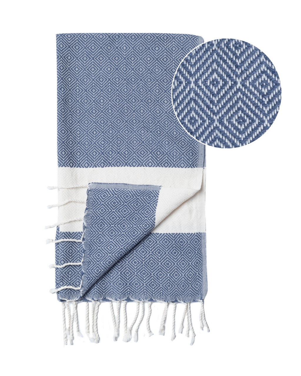 DIAMANT Hammam Towel, Beach Towel, Pestemal - Blue