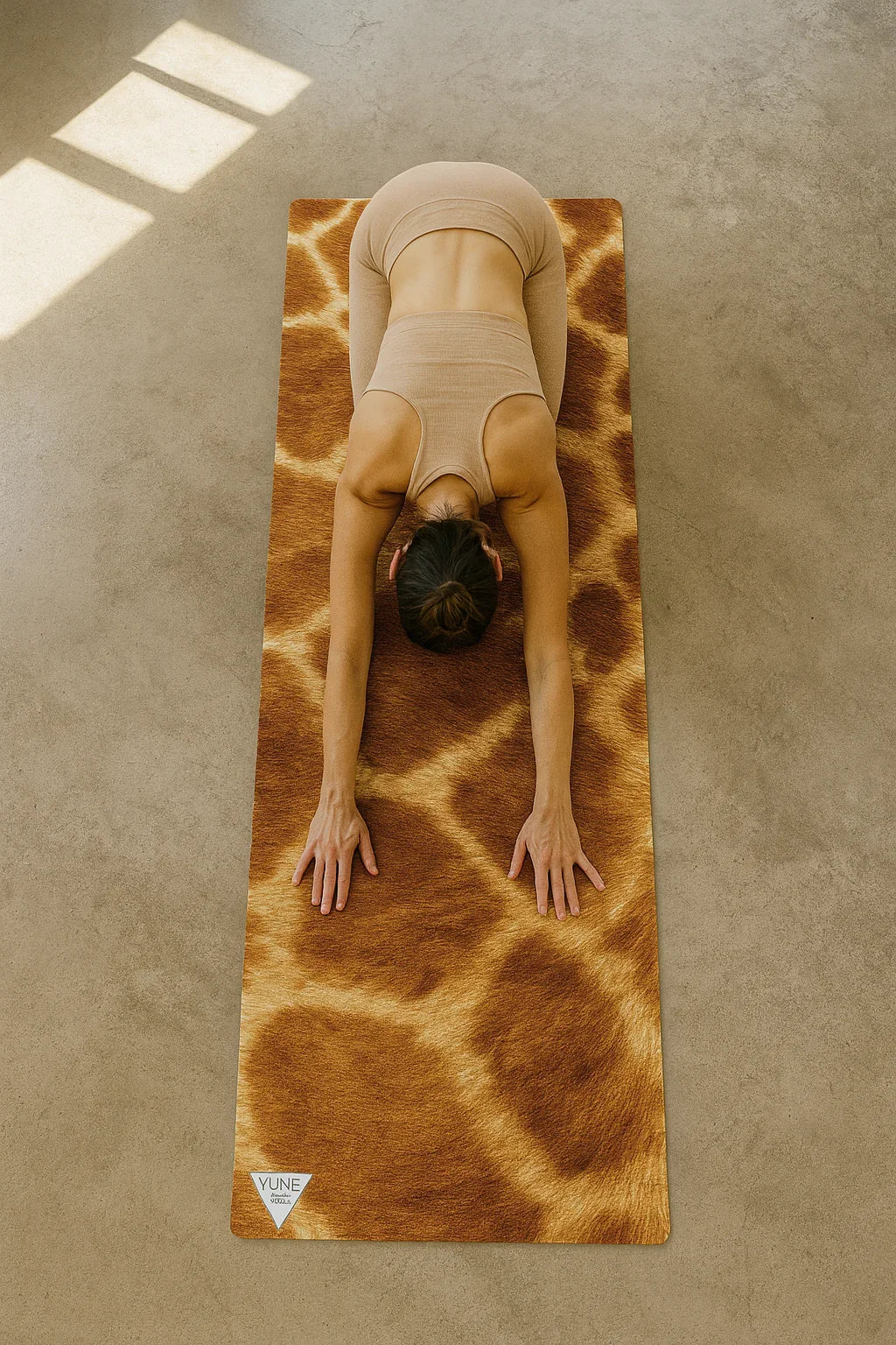Giraffe Print Eco Yoga Mat – 6mm Support, Non-Slip Surface | Yune