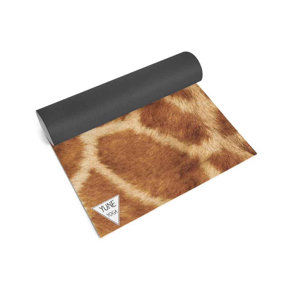 Giraffe Print Eco Yoga Mat – 6mm Support, Non-Slip Surface | Yune