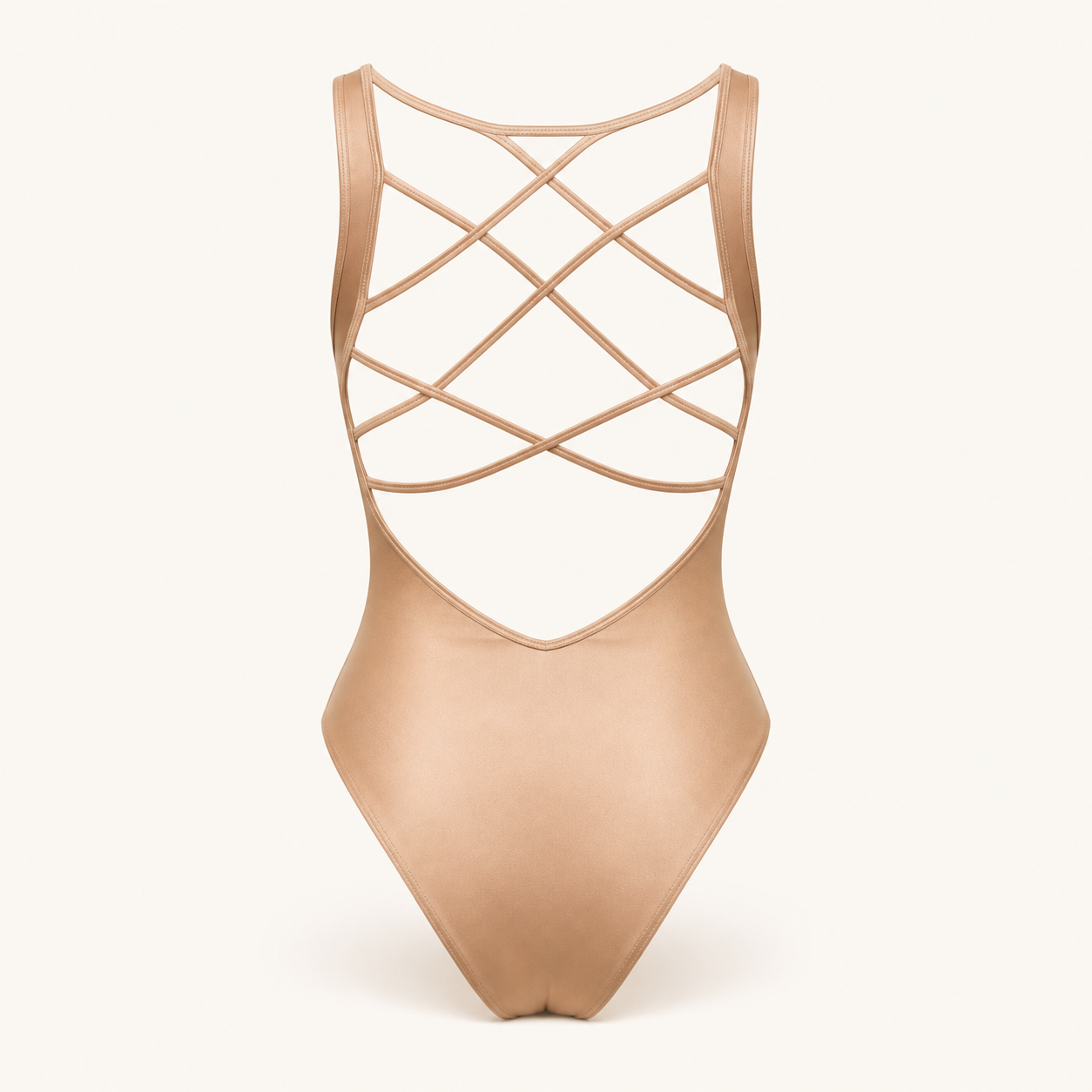Body sportowe Linda – latte — tył bez modelki