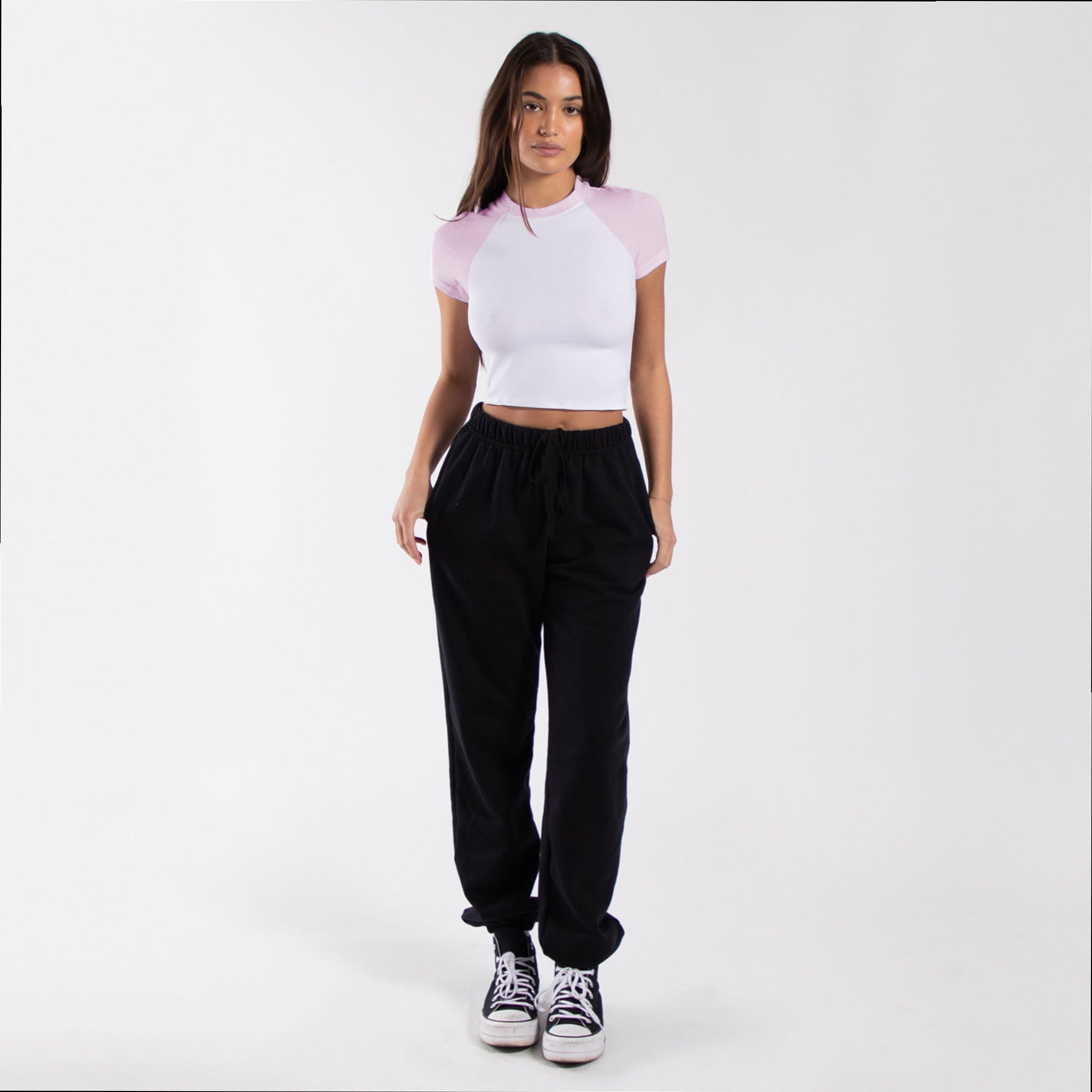 Bawełniana koszulka raglanowa Baby Tee 4001R